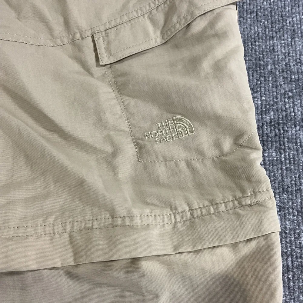 The North Face Convertible Hiking Pants Womens Size 12 Beige Zip Off Outdoor